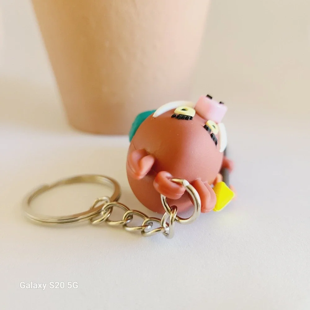 Cute Cartoon Boar Warrior Keychain for Kids Backpack Bag Charm‎ Accessory NEW